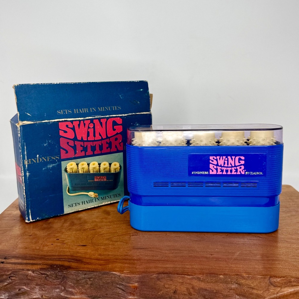 1968 Clairol Kindness Swing Setter Travel Hair Rollers Model K-5 Vintage Tested